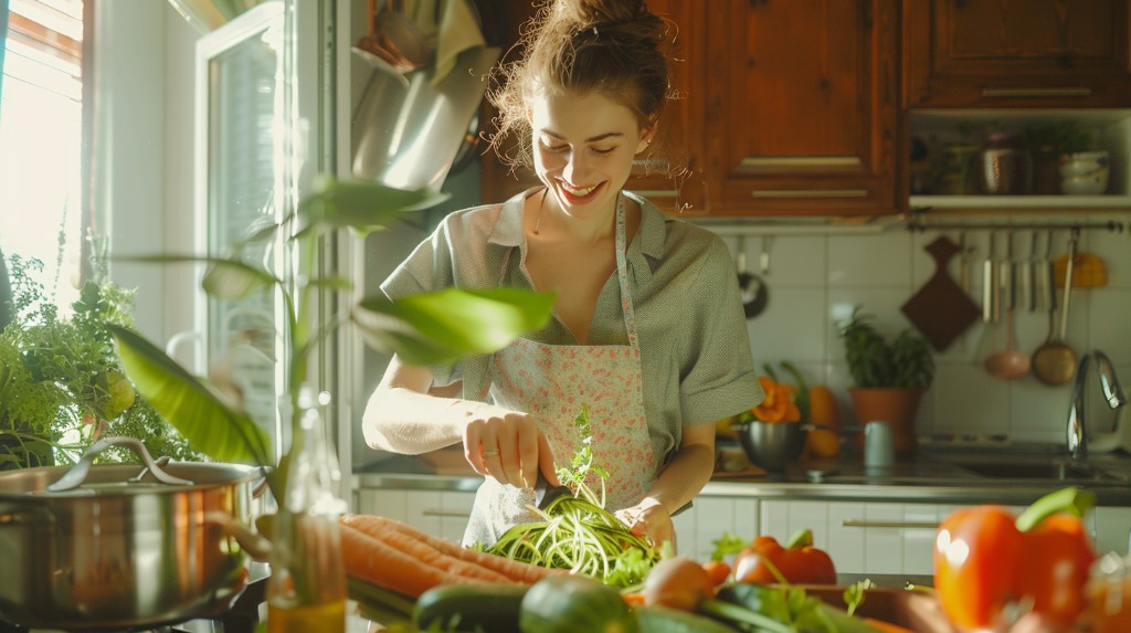 Приготовление ПП-блюд с овощами на кухне